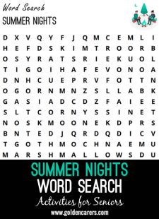Summer Nights Word Search