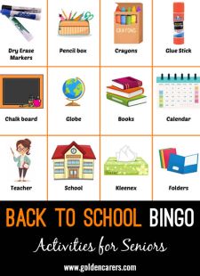 Back to School Bingo