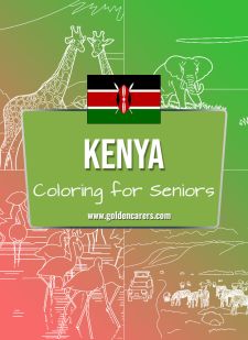 Kenya Coloring Templates