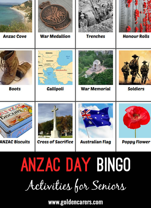 ANZAC Day Bingo