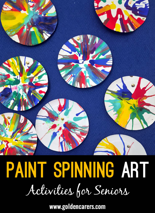 Vibrant Paint Spinning Art