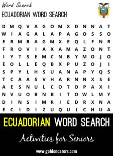 Ecuadorian Word Search