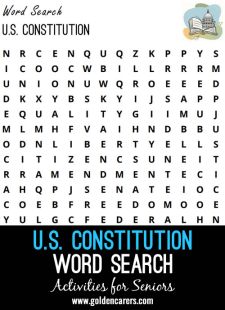 U.S. Constitution Word Search