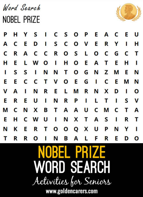 Nobel Prize Word Search