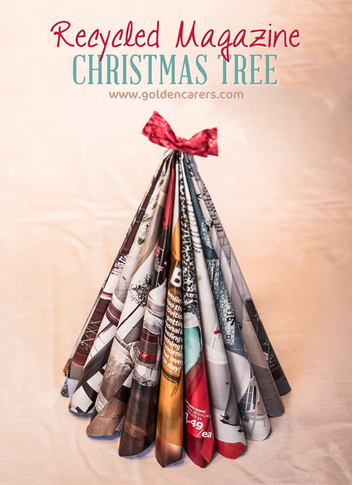 Recycled Magazine Christmas Trees