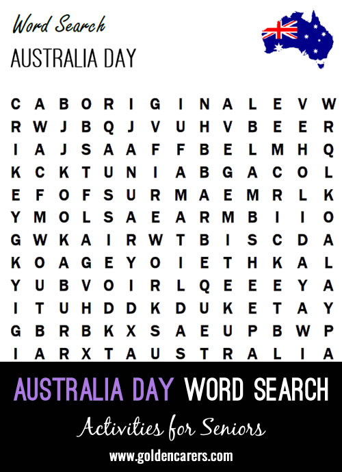 Australia Day Word Finder