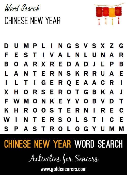 Chinese New Year Find-a-Word