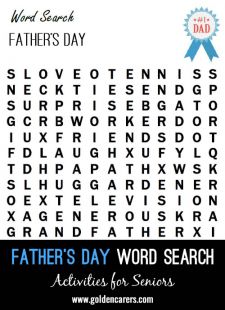 Father's Day Word Search 2