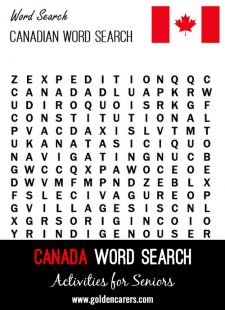 Canada Word Search