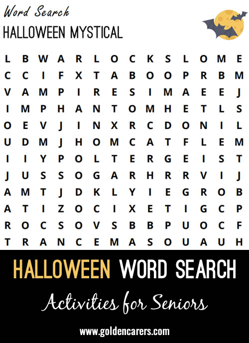 Halloween Mystical Word Search