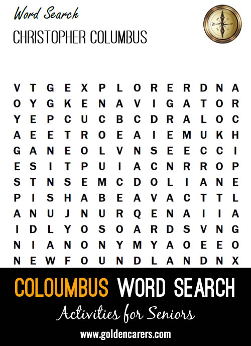 Christopher Colombus Word Search