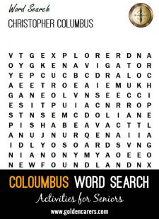 Christopher Colombus Word Search