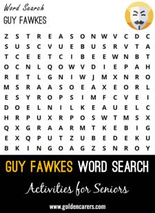 Guy Fawkes Word Search