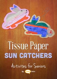 Tissue Paper Sun Catchers - Easter Bunny