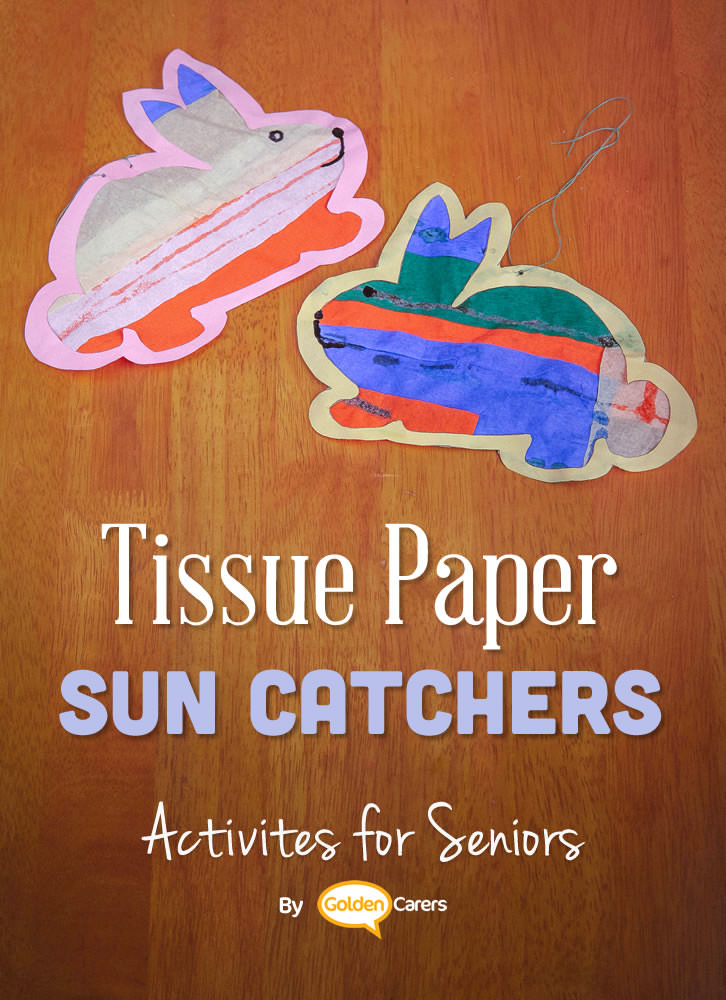 Tissue Paper Sun Catchers - Easter Bunny