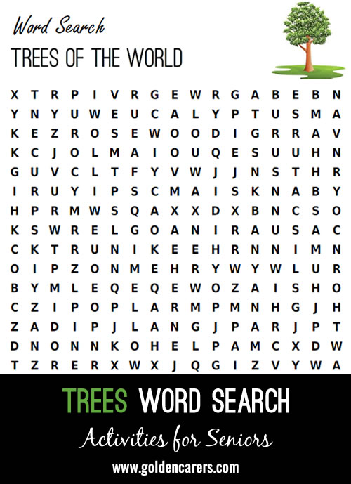 Trees of the World Word Search