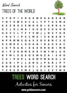 Trees of the World Word Search