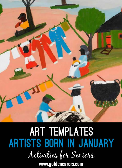 Art Templates - Artists born in January