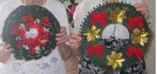 Anzac Day Wreaths made from plastic spoons