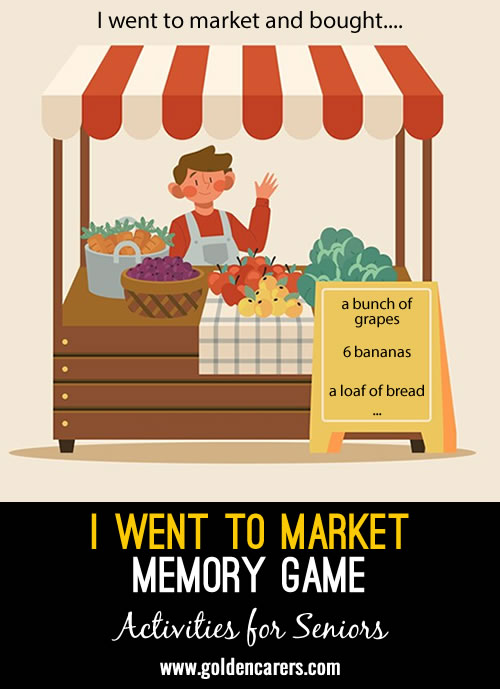 I Went to Market Memory Game