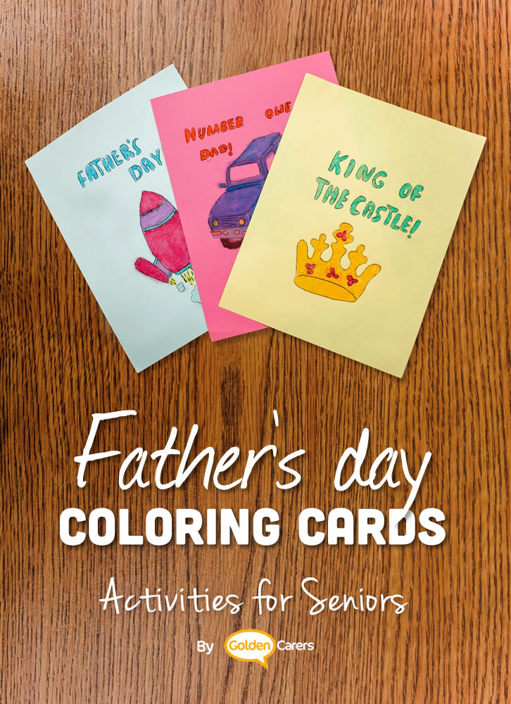 Father's day Coloring Cards