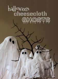 Cheesecloth Halloween Ghosts