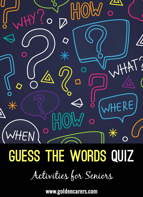 Guess the Words Quiz