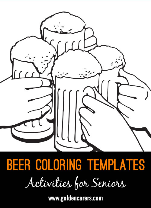 Beer Colouring Templates