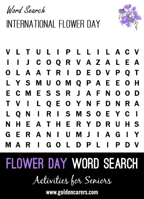 Flower Word Search