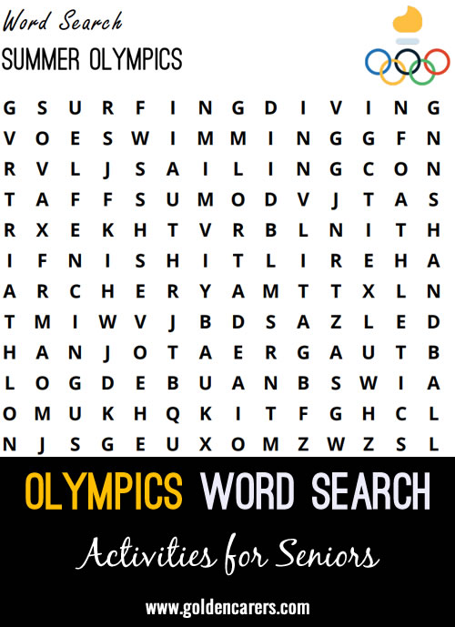 Summer Olympics Word Search