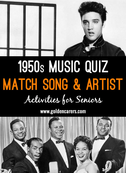 Match Songs with Artists: 1950s #2