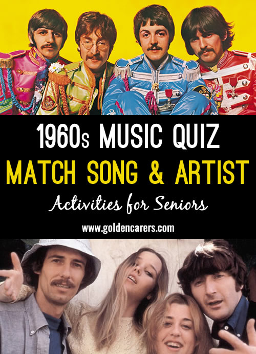 Match Songs with Artists: 1960s