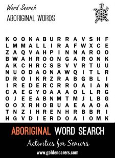 Aboriginal Words Word Search