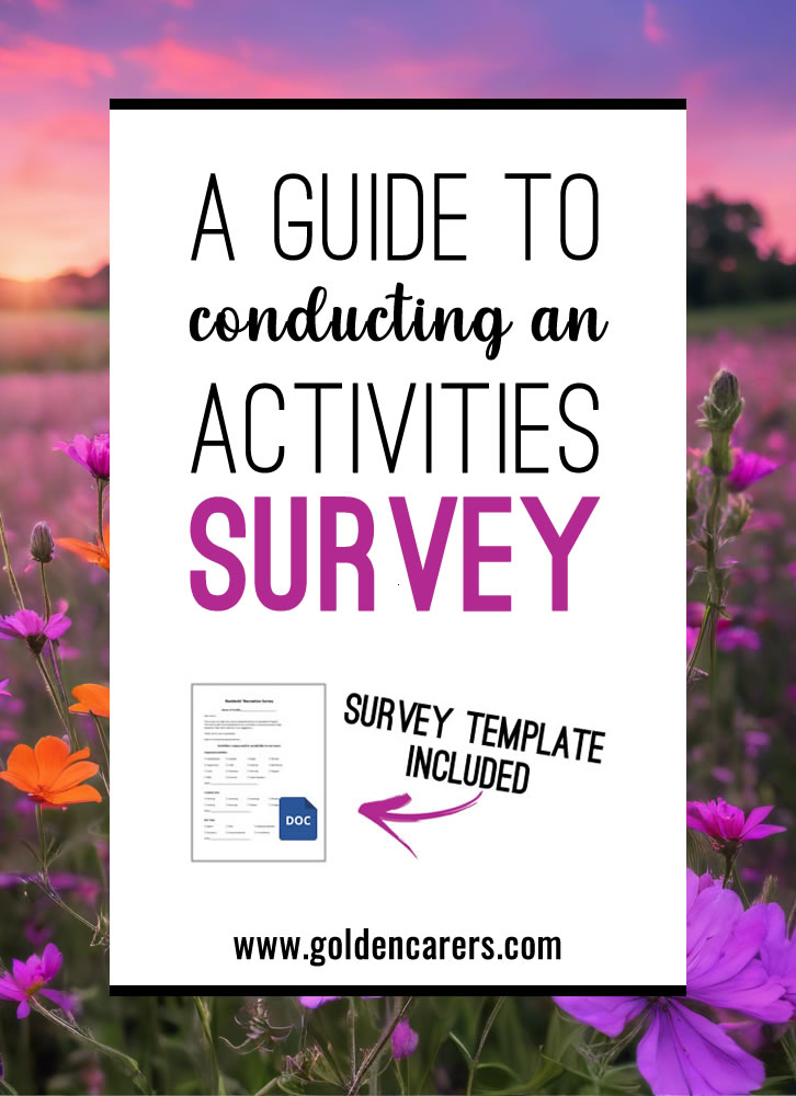 How to Conduct an Activities Survey