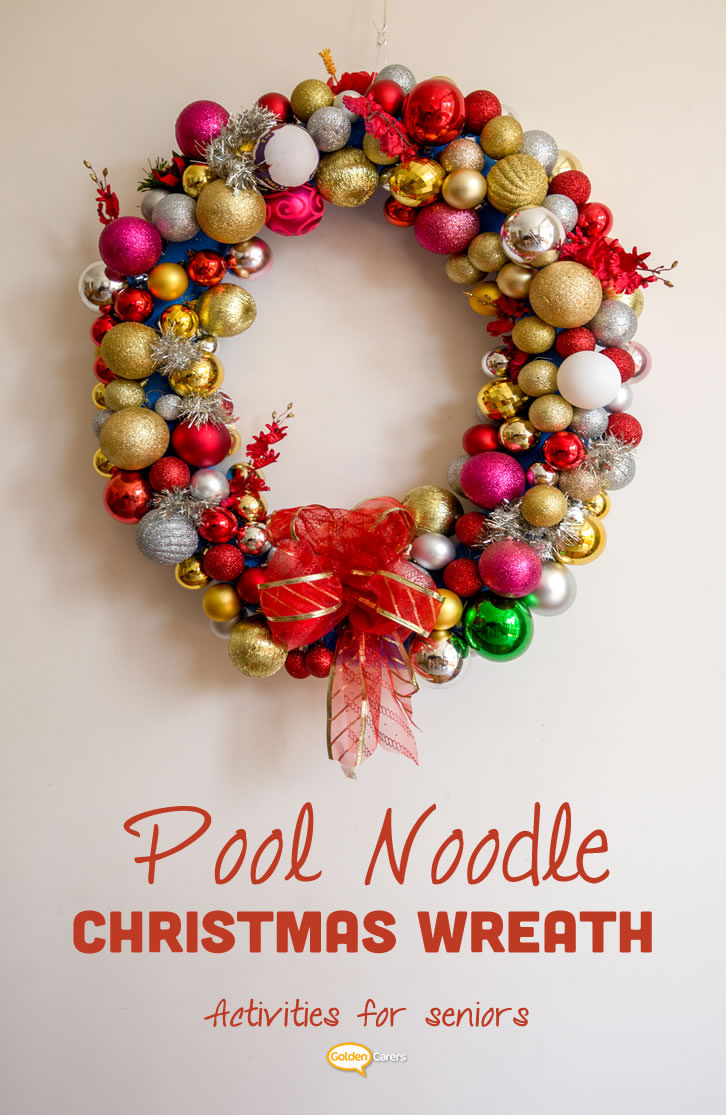 Pool Noodle Christmas Wreaths