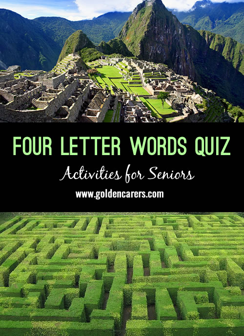 Four Letter Words Quiz