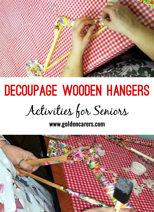 Decoupage Wooden Hangers