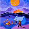 Artist Impression - Ted Harrison - Sunset