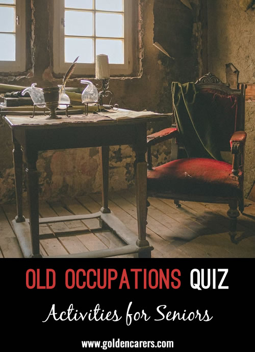 Old Occupations Quiz