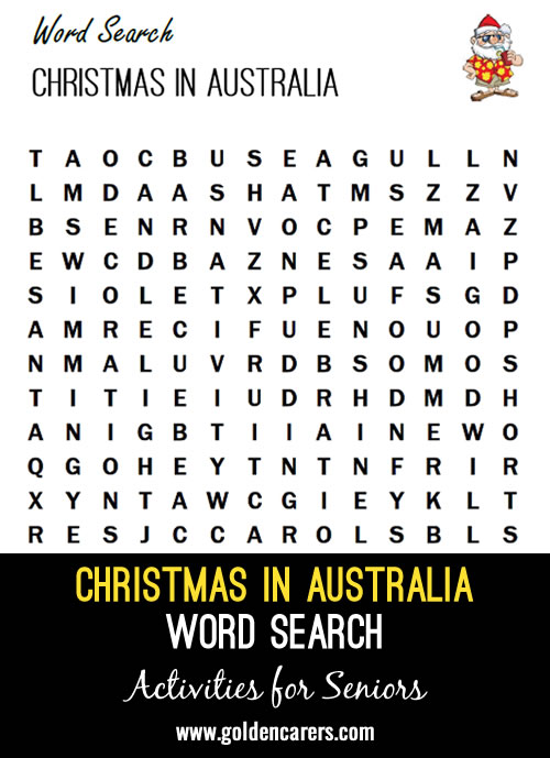 Christmas in Australia Word Search