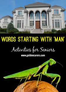 Words Starting with Man Quiz