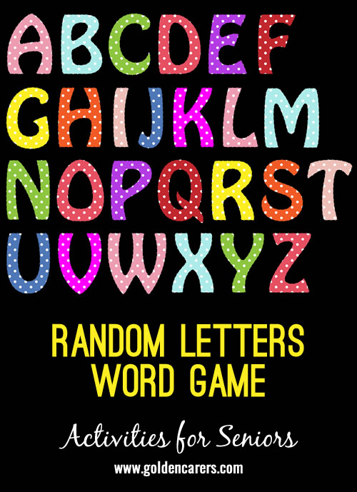 Random Letters Word Game 