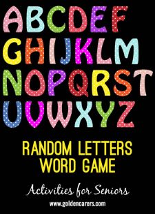 Random Letters Word Game 