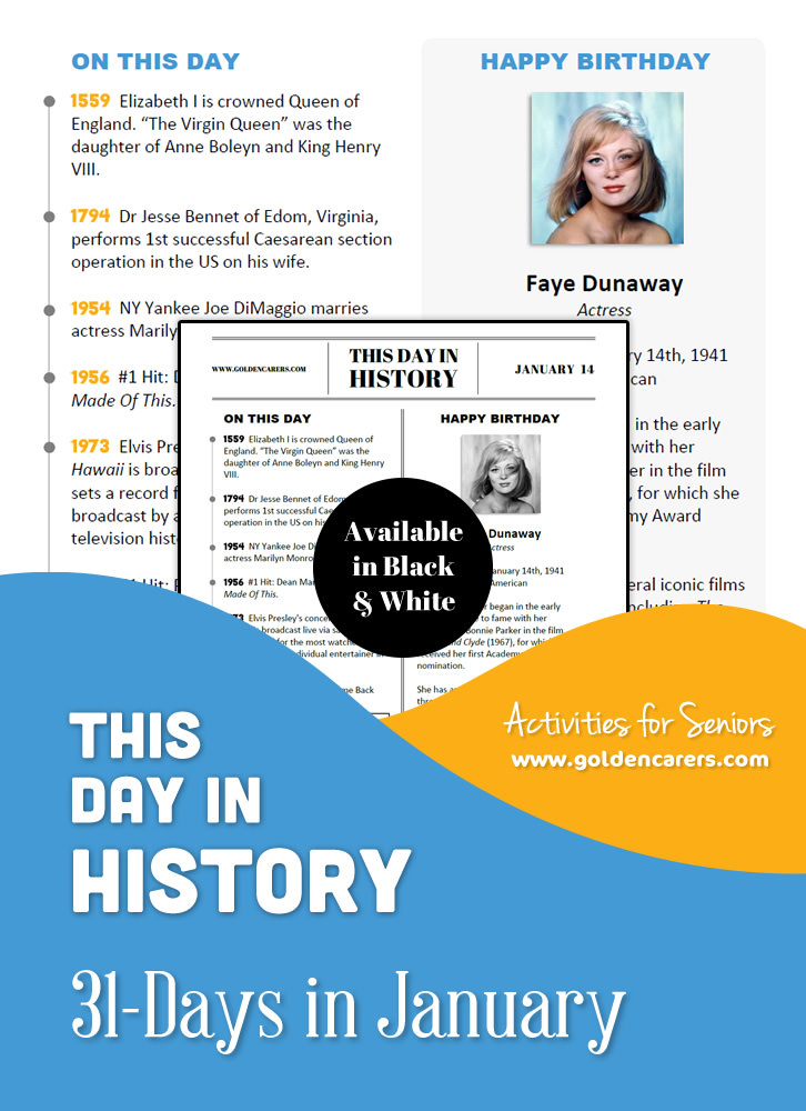 This Day in History for Seniors: January