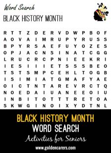 Black History Month Word Search