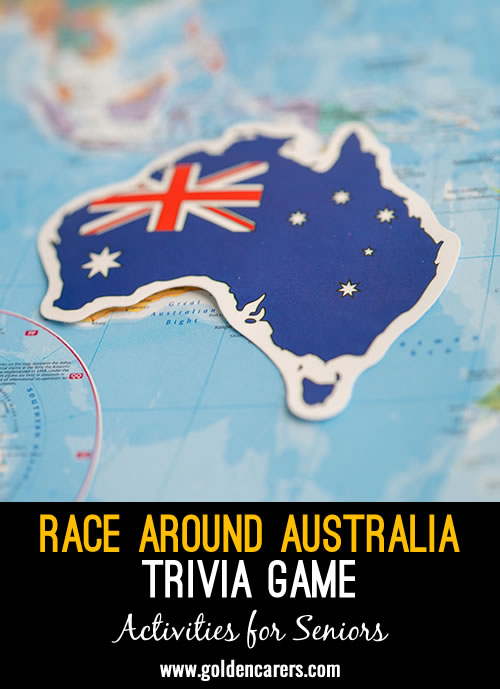 Race Around Australia Trivia Game 