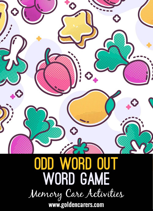 Odd Word Out Word Game