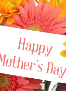 Happy Mother's Day Poster with Flowers