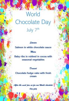 World Chocolate Day Menu