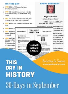 This Day in History for Seniors: September